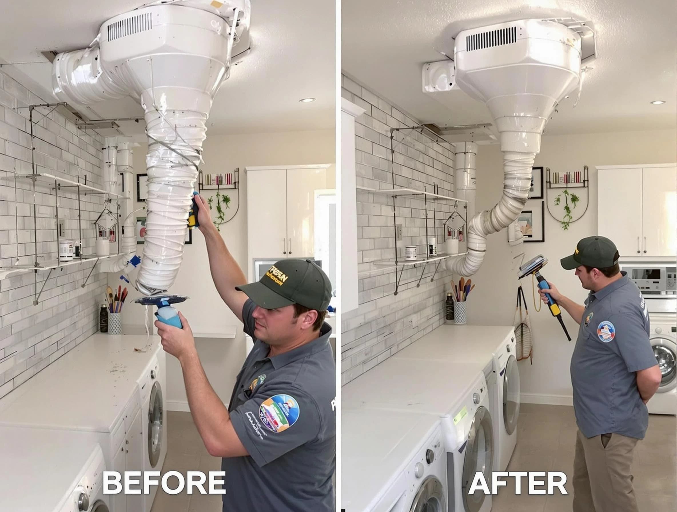 Professional dryer exhaust vent cleaning by Richmond Dryer Vent Cleaning in Richmond