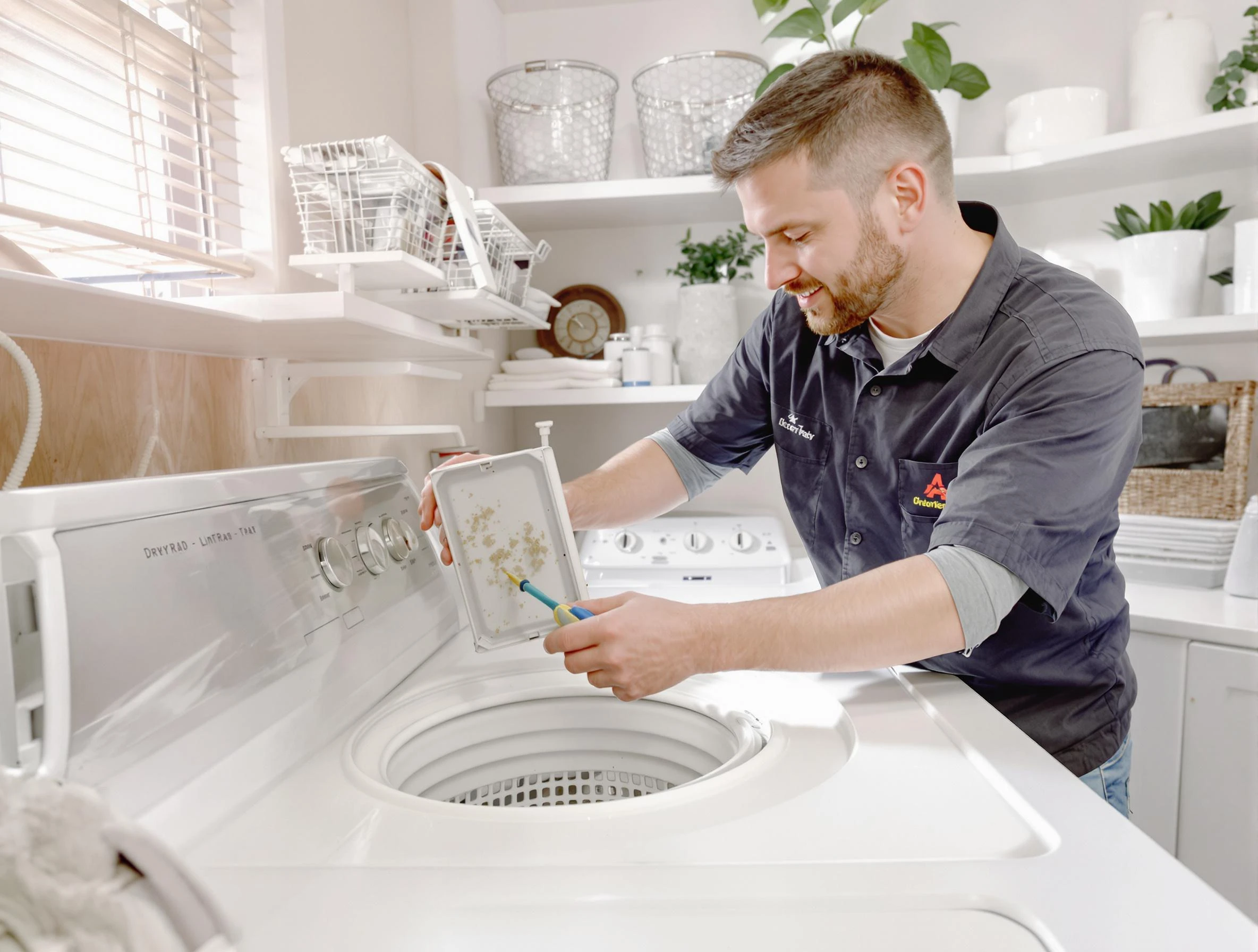Cleaning Dryer Lint Trap in Richmond